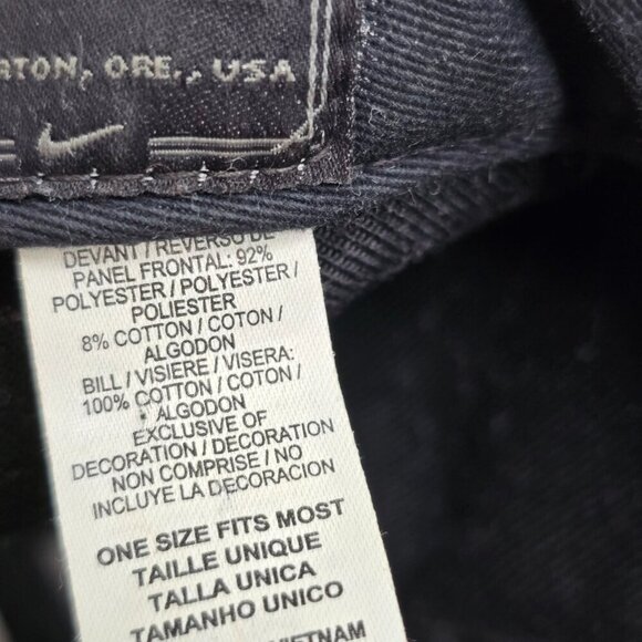 Vintage Y2K Nike Just Do it Snap Large Patch SnapBack Hat Grey Black - Picture 9 of 10